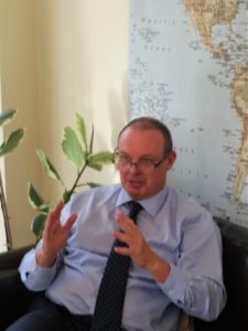 , Dr David Brewster, Researcher at the Australian National University, meets with SADF