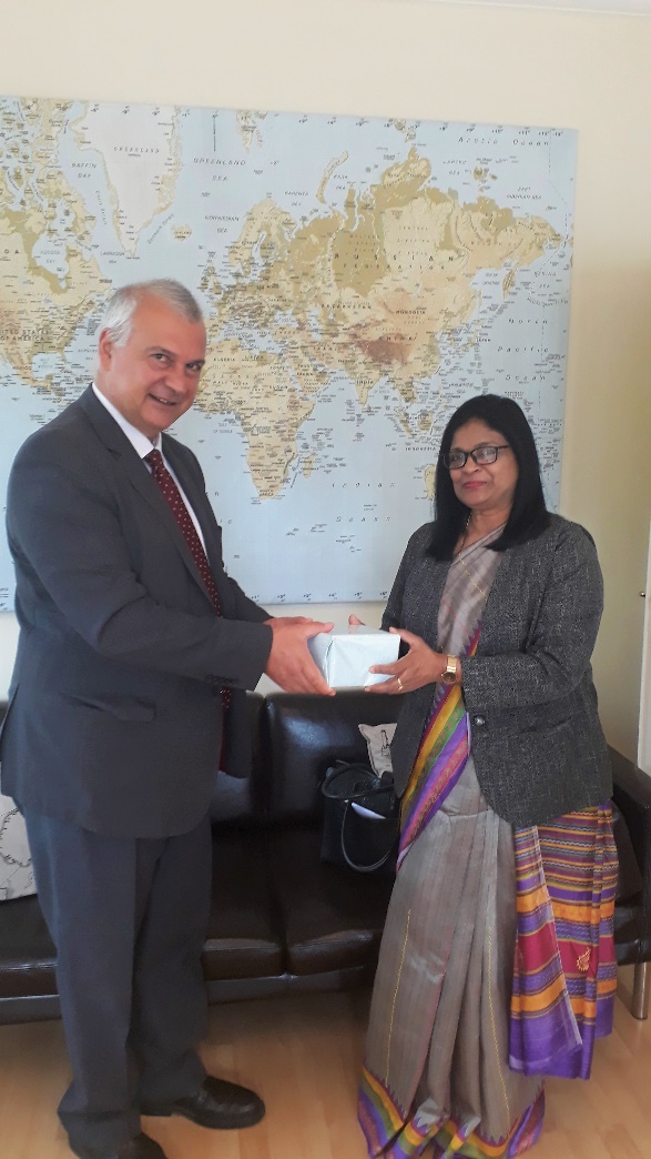 , H.E. Grace Asirwatham, the new Ambassador of Sri Lanka visits SADF