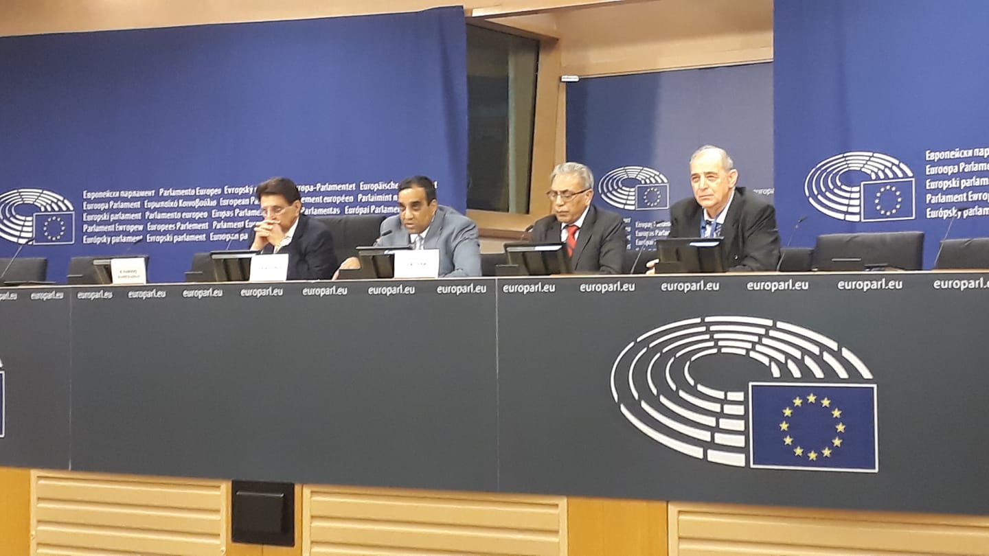 , Prime Minister of Azad Jammu and Kashmir (Pakistan) press conference in the European Parliament