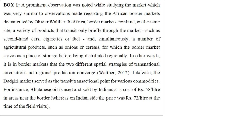 , WORKING PAPER 20 – An Ethnographic Insight on Border-Markets: Reflections from the Indo-Bhutan Border