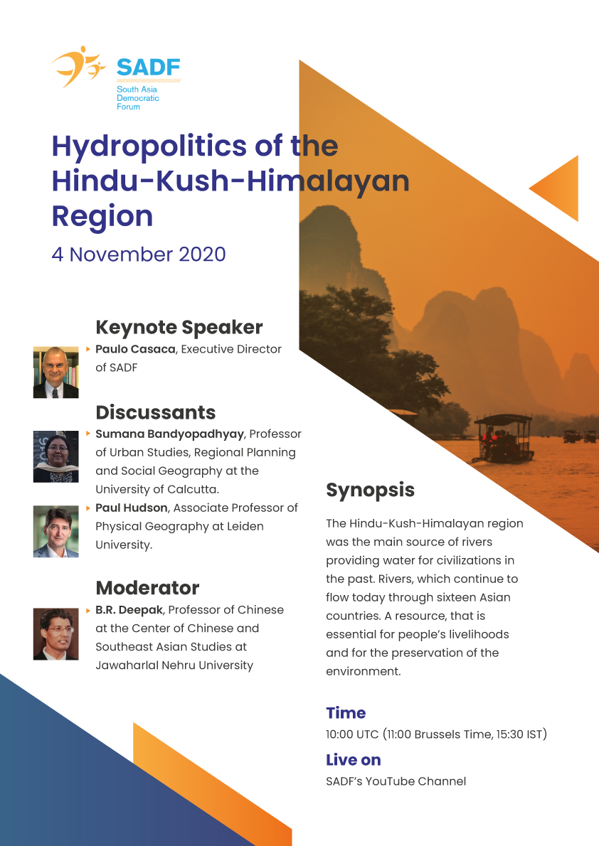Webinar - "Hydropolitics’ in the Hindu Kush Himalayan Region webinar, Webinar – ‘Hydropolitics’ in the Hindu Kush Himalayan Region